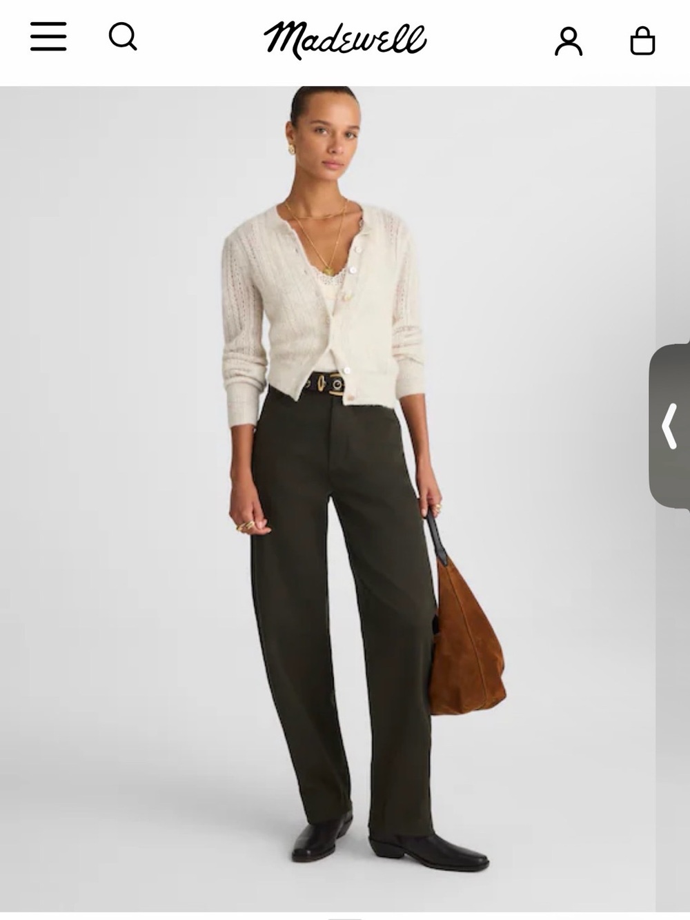 Madewell Olive Balloon Pant W27
